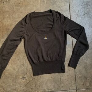 Vivienne Westwood Black Scoop Neck Sweater